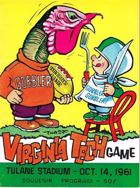 Tulane - Virginia Tech 1961 | Clemson, Auburn football, Clemson ...