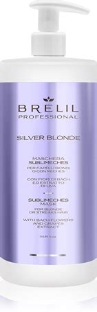 Brelil Professional Silver Blonde Sublimeches Mask Hydrating Mask Neutralising Yellow Tones