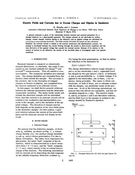 PDF Electric Fields And Currents Due To Excess Charges And Dipoles In