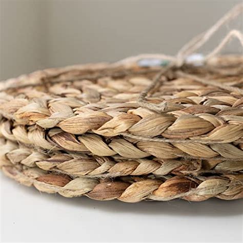 Benson Mills Water Hyacinth Braided Round Placemat Set Of Natural