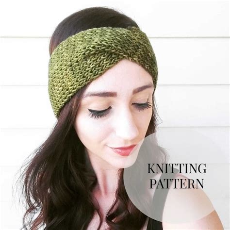 Twisted Headband Knitting Patterns Etsy