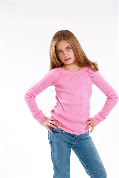 Sassy Blonde Girl Stock Photo Image Of Teen Studio