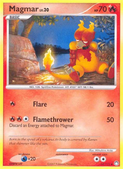 Magmar Dp2 54 Pokémon Card Database Pokemoncard