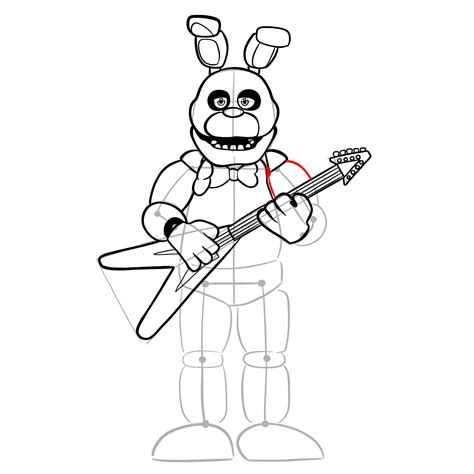 How to draw Bonnie (FNaF) - Sketchok easy drawing guides