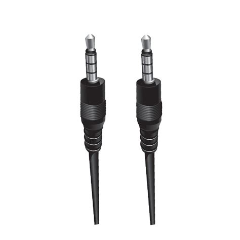 Cable Auxiliar De Audio 3 5mm 1 Metro Negro Argom Kemik Guatemala