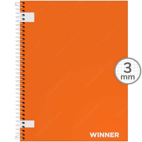 Cuaderno Tamaño Carta Espiral de Plástico Tapa Dura WINNER con 100