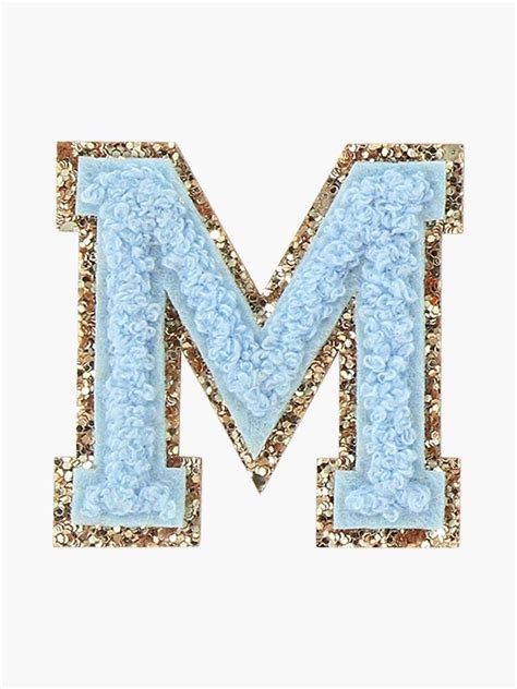 Preppy Blue Varsity Letter M Sticker By Ktp100 Redbubble M