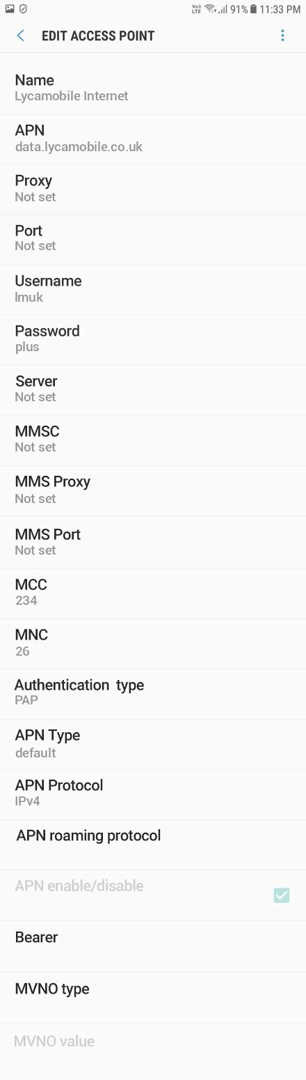 Lycamobile APN Settings For HTC Desire 20 Pro APN Settings UK