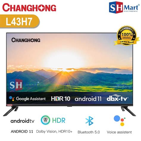 Jual Tv Changhong Inch L H Android Tv Bezelless Garansi Resmi