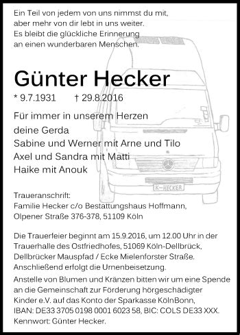 Traueranzeigen Von G Nter Hecker Wirtrauern