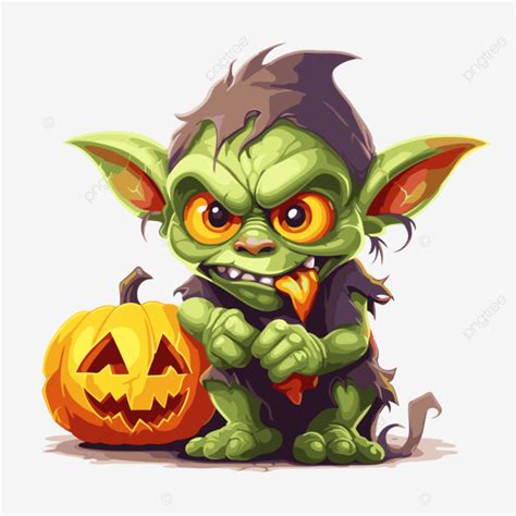 Duende De Halloween Vector Png Pegatina Clipart Beb Png Y Vector