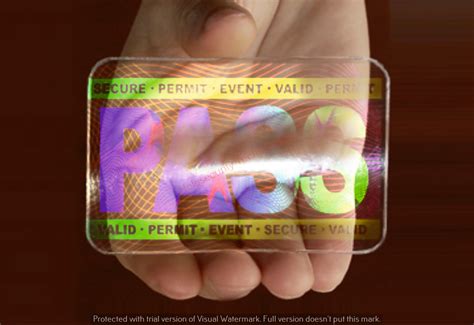 Holographic ID Overlay Holographic ID Card And Id Lamination Pouch