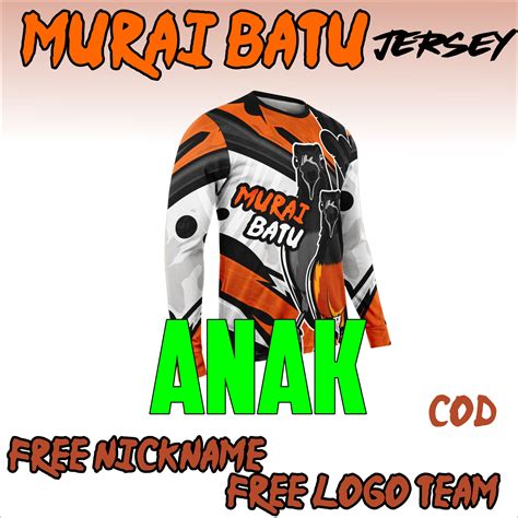 Kaos Jersey Murai Batu Free Nickname Free Logo Team Full Printing