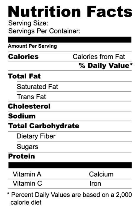 Make Your Own Nutrition Facts Food Label