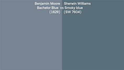 Benjamin Moore Bachelor Blue 1629 Vs Sherwin Williams Smoky Blue Sw