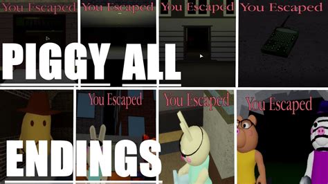 Piggy All Endings Chapter 1 8 Roblox YouTube