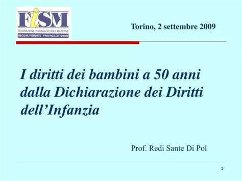 Ppt I Diritti Dei Bambini A Anni Dalla Dichiarazione Dei Diritti