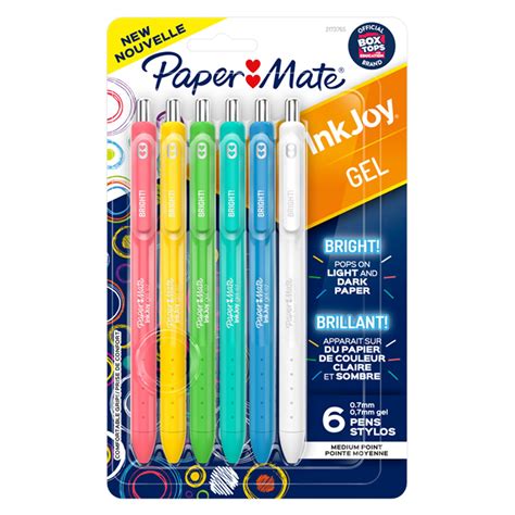 Paper Mate Inkjoy Gel Bright Pens Medium Point 0 7mm Retractable