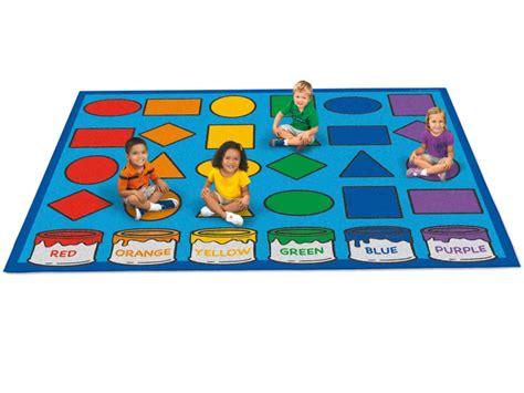 Learning Shapes And Colors Activity Carpet 9 X 12 At Lakeshore Learning