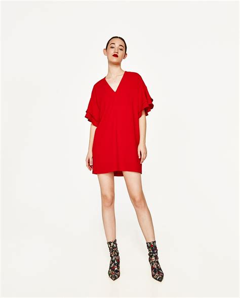 Robe Zara Rouge Marina Mode