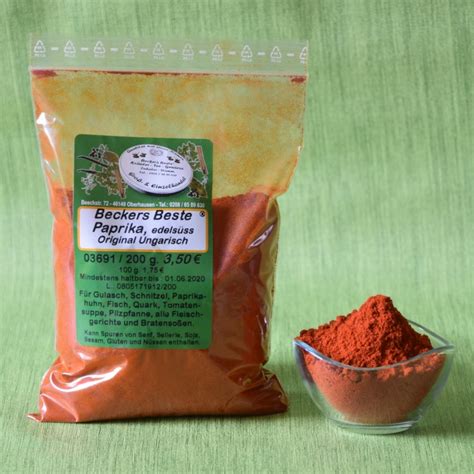 Paprika edelsüss Original Ungarisch Online Shop für Kräuter Tee