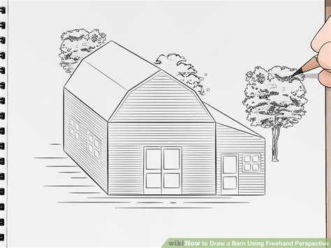 3 Ways To Draw A Barn Using Freehand Perspective Wikihow