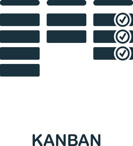 Kanban Flowchart Linear Icon Royalty Free Vector Image