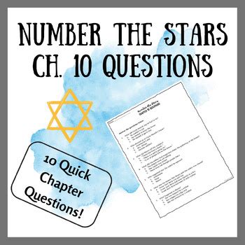 Number The Stars Chapter 10 Reading Comprehension Questions TPT