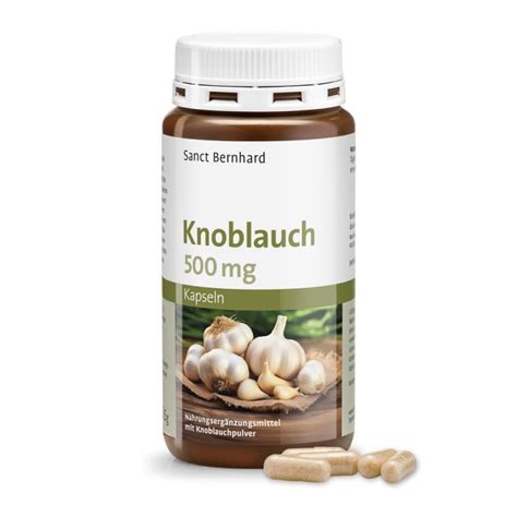 Knoblauch Kapseln 500 mg jetzt online kaufen Kräuterhaus Sanct Bernhard