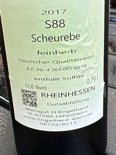 Weingut H Engelhard Scheurebe S Feinherb Vivino Us