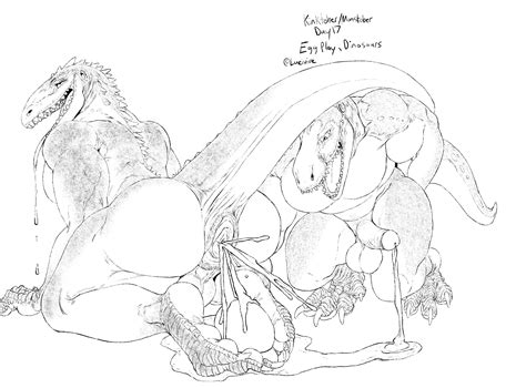 Kinktober Monstober Day 17 Eggplay Dinosaurs 4 4 By Lucivire On Itaku