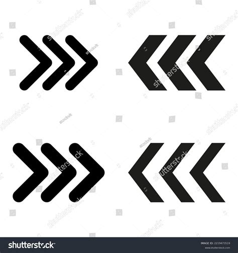 Arrow Chevron Symbol Black Arrows Symbols Stock Vector Royalty Free