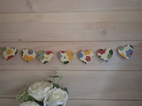 Wooden Bunting Decoupaged With Emma Bridgewater Design Etsy Uk