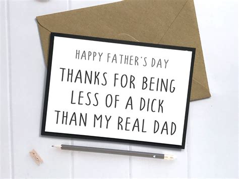 Funny Step Dad Card Fathers Day Card Funny Step Dad Card Etsy Uk