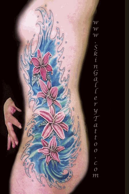 Floral Lilly Rib Tattoo by Brent Severson : Tattoos