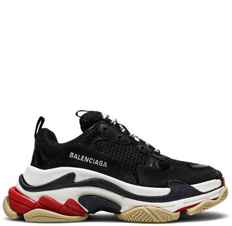 Giày Nữ Balenciaga Triple S Sneaker Black Red 524037 W09o1 1000 Luxity