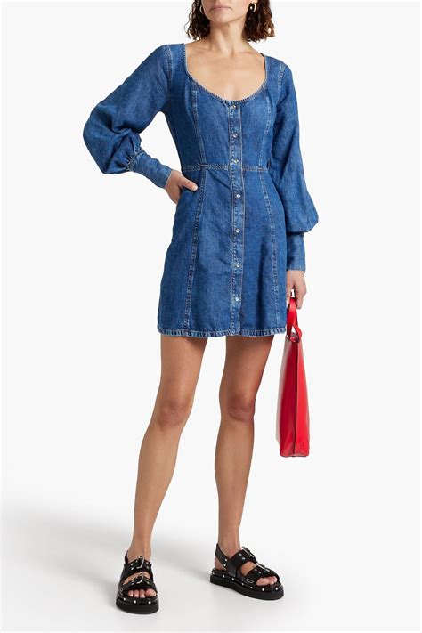 Ganni Denim Mini Dress The Outnet