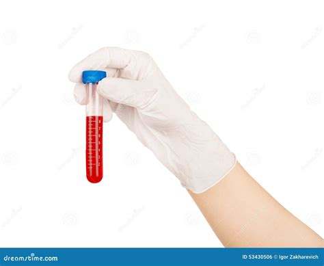 Hand Holding Blood In Test Tube Stock Photo Image Of Hospital