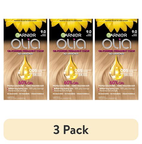 Pack Garnier Olia Oil Powered Permanent Hair Color Light Blonde Walmart