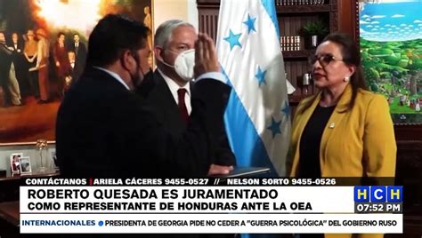 Juramentación Del Señor Roberto Quesada Como Representante De Honduras