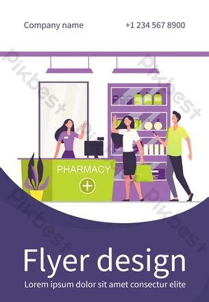 Pharmacy With Pharmacist And Client In Counter Vector Graphic Element