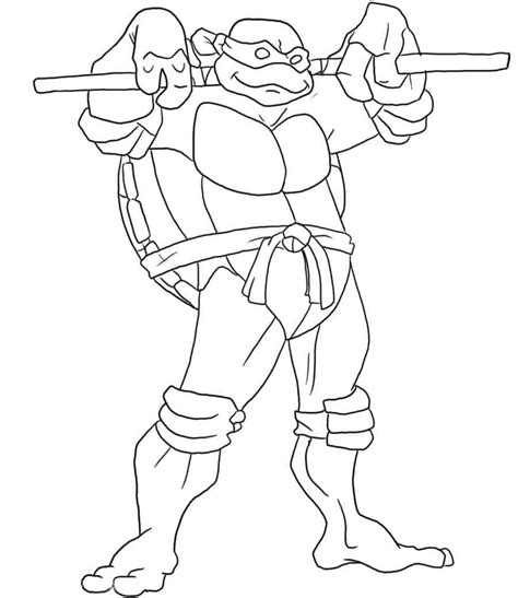 Desenhos De Donatello Tartarugas Ninja Feliz Para Colorir E Imprimir