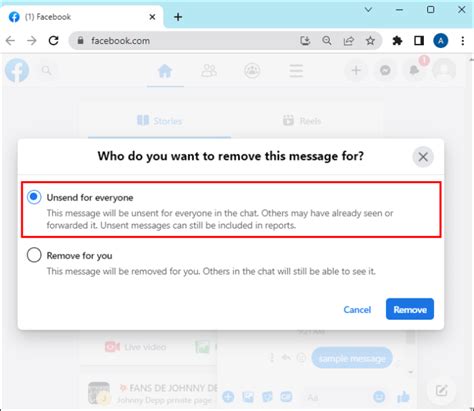 Por qué no puedo anular el envío a todo el mundo en Facebook Messenger