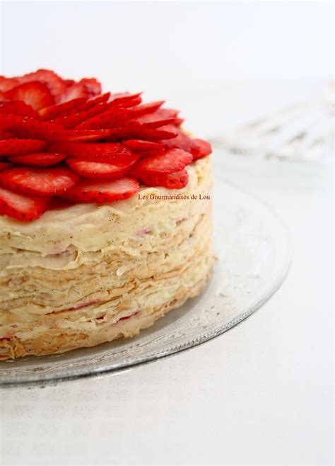 Gâteau de crêpes aux fraises Les Gourmandises de Lou Crêpes aux