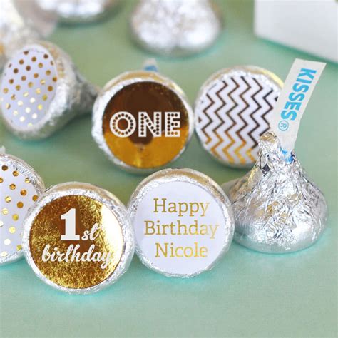 1st Birthday Hershey® Kiss Sticker First Birthday Kiss Labels