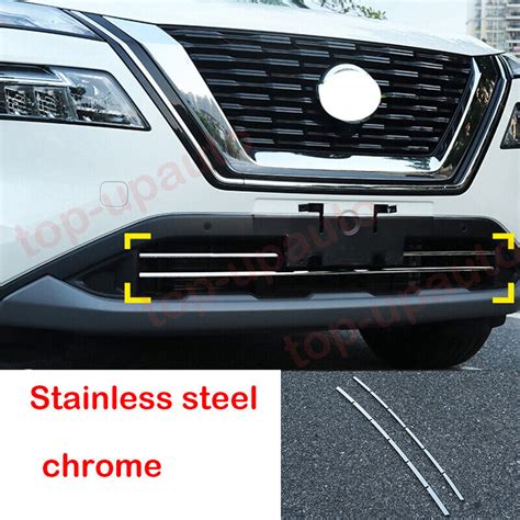 For Nissan Rogue Steel Chrome Front Center Grille Grill Cover