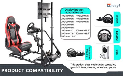 Amazon Gazzyt Sim Racing Cockpit With Red Playseat And Monitor