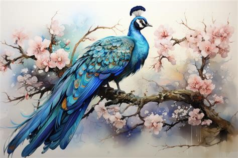 Premium Photo | Bird wallpapaer bird canvas painting bird illustrations