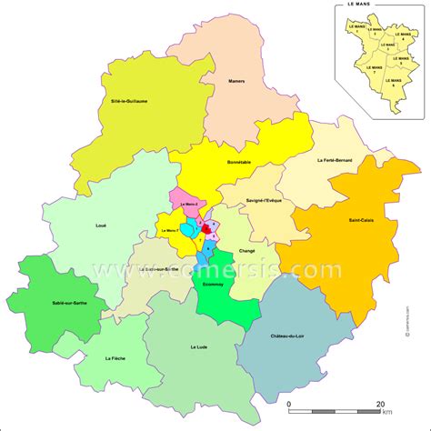 carte des nouveaux cantons de la sarthe