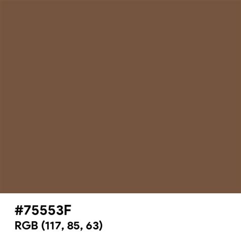 Sable color hex code is #75553F